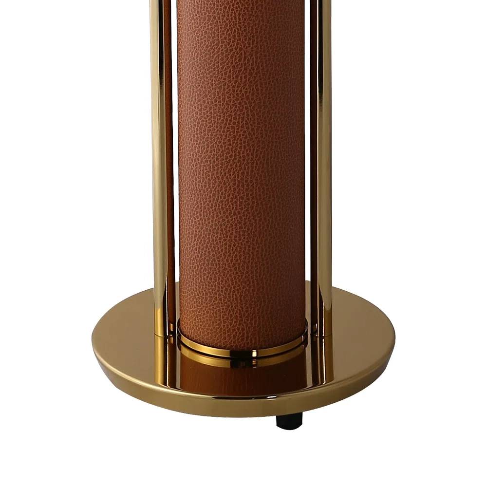 Base para Abajur Bella Veneto Dourado e Caramelo 1L E27 Ø200x605mm MI010 (Sem Cúpula)