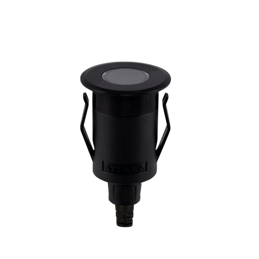 Balizador Solo Stella Way UP Recuado 1 Watt 3000K 24V Grade Antiofuscante Ø41x73mm Preto STL22712PTO/30