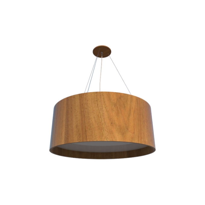 Pendente Fox Lustres Madeira Cilíndrico 5L E27 Ø600x210mm 570