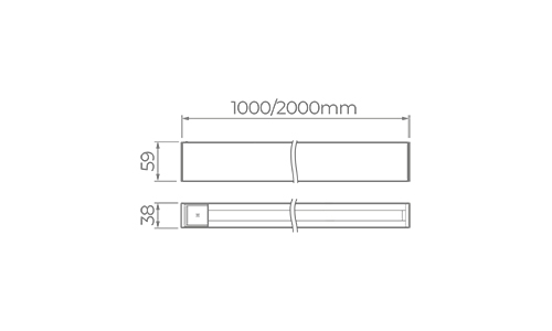 Trilho de Sobrepor Stella Trace 1 Metro Branco STL22404BR