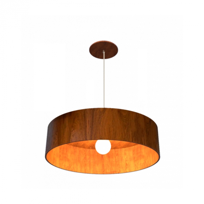 Pendente Fox Lustres Madeira Cilíndrico 1L E27 Ø300x150mm 912