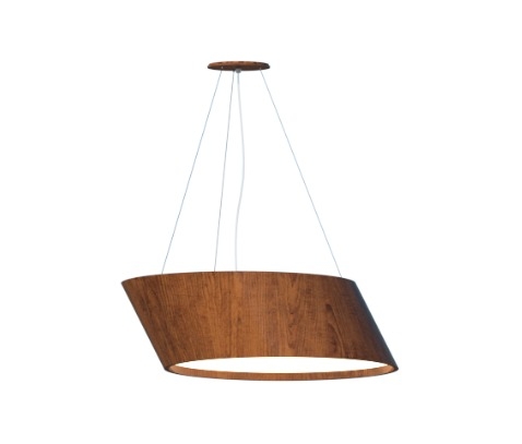 Pendente Fox Lustres Madeira Angular 3L E27 210x520x400mm 950