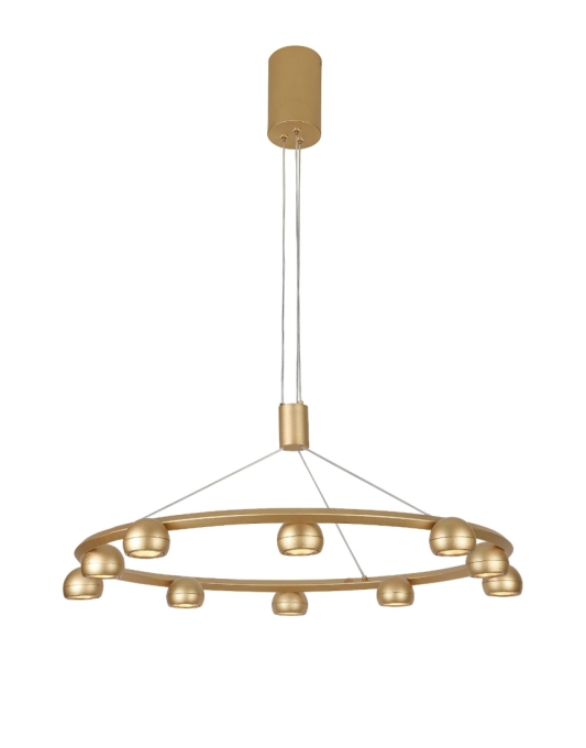 Pendente Starlux Akis Ouro Fosco 50 watts 2700K Bivolt Ø810mm KZ00981MG