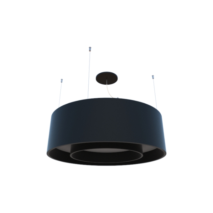 Pendente Fox Lustres Madeira Cilíndrico 5L E27 Ø600x210mm 600