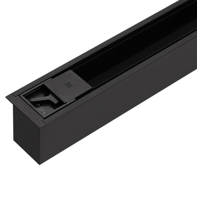 Trilho de Embutir Stella Trace 1 Metro Preto STL22401PTO