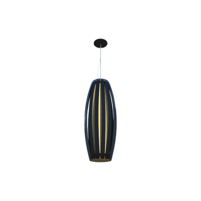 Pendente Fox Lustres Madeira Barril 1L E27 Ø270x700mm A90
