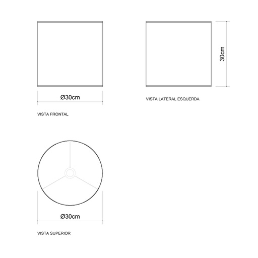Coluna Golden Art Luana Reta Base Redonda 1L E27 1650mm C221PI