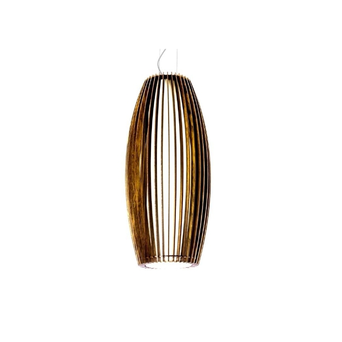 Pendente Fox Lustres Madeira Barril 1L E27 Ø310x1020mm L81
