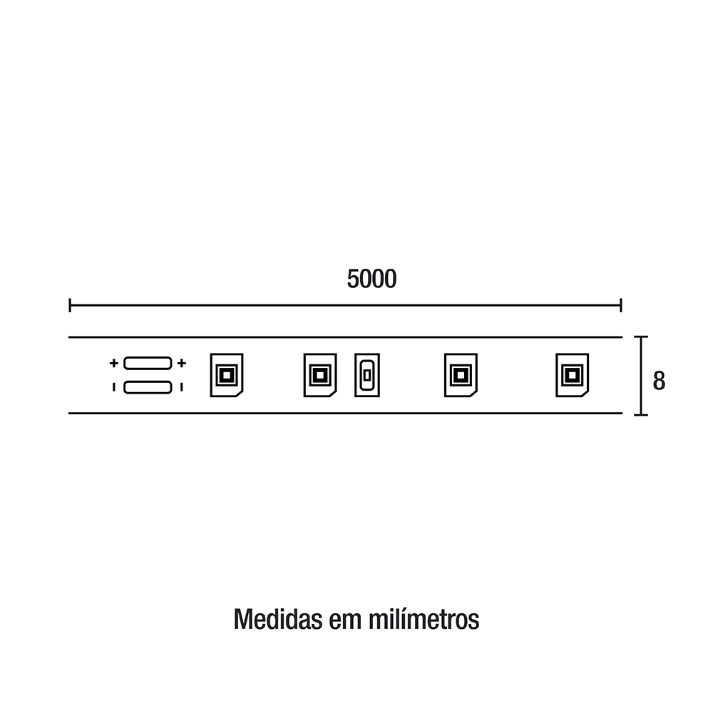 Fita de Led Blumenau 12 watts/mt 120 Leds 12V 4000K IP20 (Rolo 5 metros) 40064000