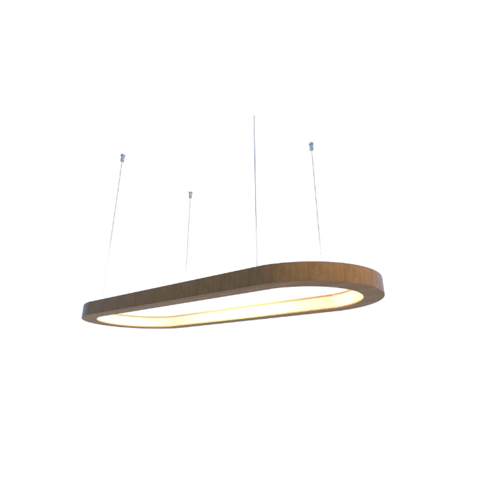 Pendente Fox Lustres Led Madeira 42 watts 3000K 900x360x40mm 888