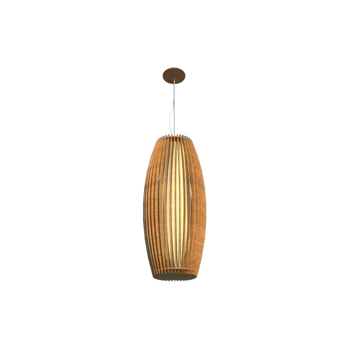 Pendente Fox Lustres Madeira Barril 1L E27 Ø310x1020mm L81