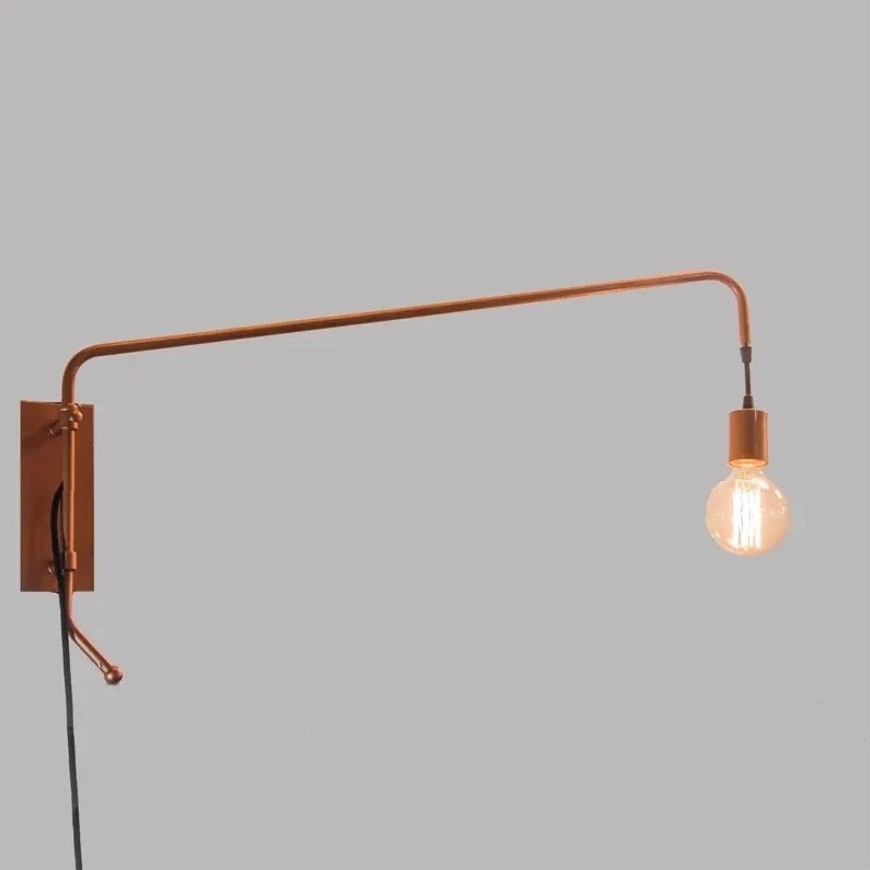 Arandela Golden Art Advance 1L E27 Braço 800mm P236-80PI