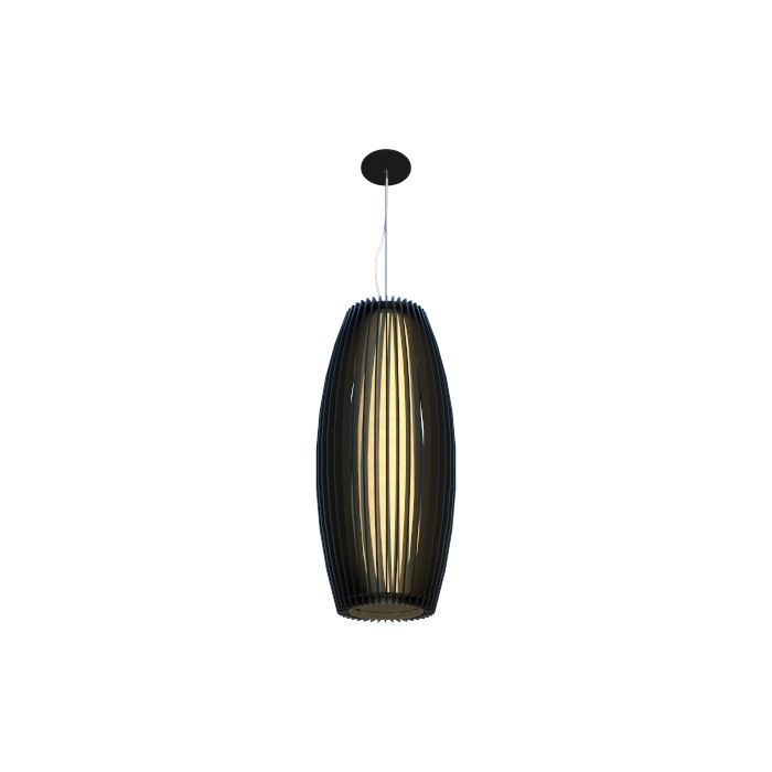 Pendente Fox Lustres Madeira Barril 1L E27 Ø310x1020mm L81
