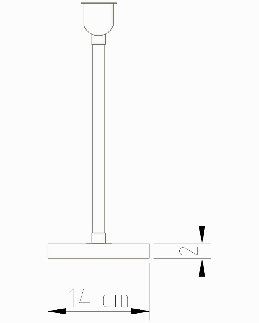 Abajur Golden Art Retângulo Alumínio 670mm 1L E27 M634PI