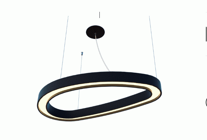 Pendente Fox Lustres Led Madeira Semi Cilíndrico 44 watts 3000K 980x560x60mm 841