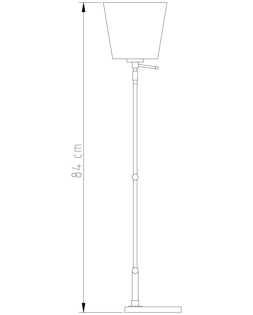 Luminária de Mesa Golden Art Rebecca Articulada Cúpula Tecido 600mm 1L E27 M730-410PI