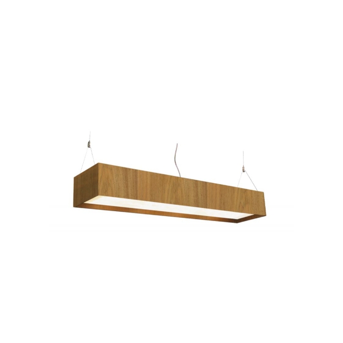 Pendente Fox Lustres Madeira Clean 2L Tubular T8 1250x130x100mm L101