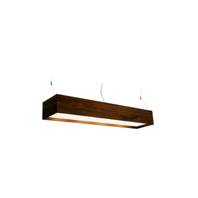 Pendente Fox Lustres Madeira Clean 2L Tubular T8 1250x130x100mm L101