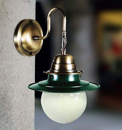 Arandela Golden Art Colonial Vidro Esférico Ø200mm 1L E27 410mm P261-20PI