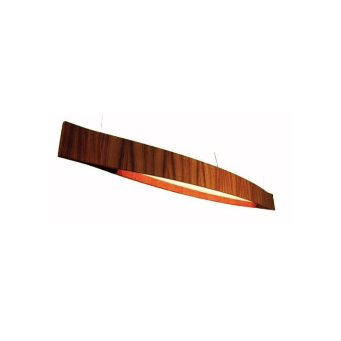 Pendente Fox Lustres Led Madeira Clean 68 watts 3000K 1900x230x150mm 702