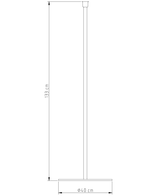 Abajur Golden Art Castt Ø220 Base Redonda 1L E27 630mm M895PI