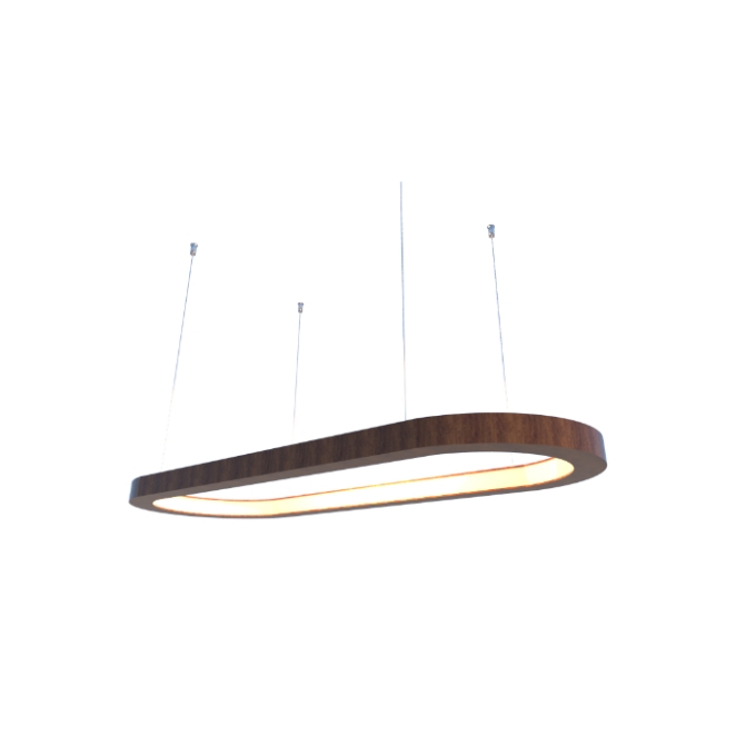 Pendente Fox Lustres Led Madeira 47 watts 3000K 1000x400x40mm 889