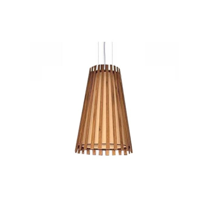 Pendente Fox Lustres Madeira Cônico 1L E27 Ø320x460mm L210