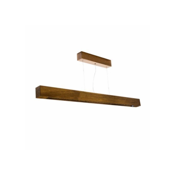 Pendente Fox Lustres Madeira Clean 1L Tubular T8 1250x80x70mm L10