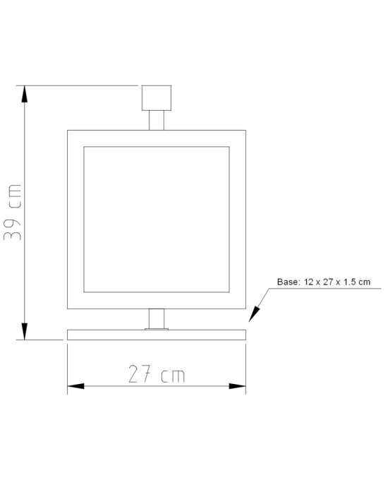 Abajur Golden Art Quadrado Latão e Madeira 660mm 1L E27 M632MA