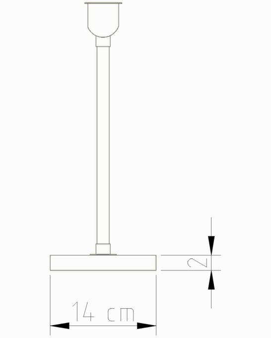 Abajur Golden Art Retângulo Alumínio 670mm 1L E27 M634PI