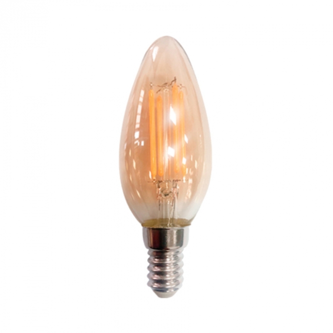 Lâmpada Pix Vela Filamento Vidro Âmbar 4 watts E14 2400K Bivolt 36505836
