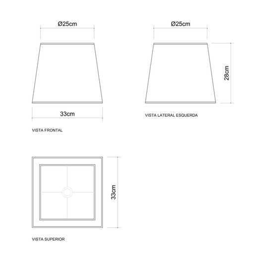 Coluna Golden Art Pietra Reta Base Quadrada 1L E27 1600mm C220PI