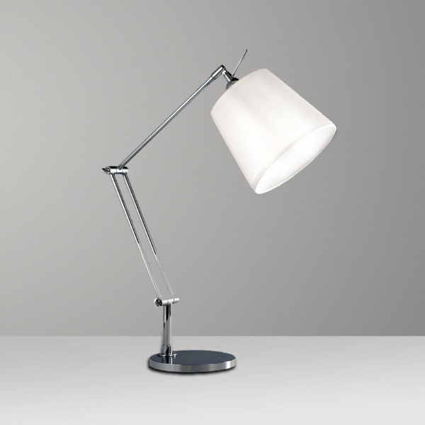 Luminária de Mesa Golden Art Rebecca Articulada Cúpula Tecido 600mm 1L E27 M730-410PI