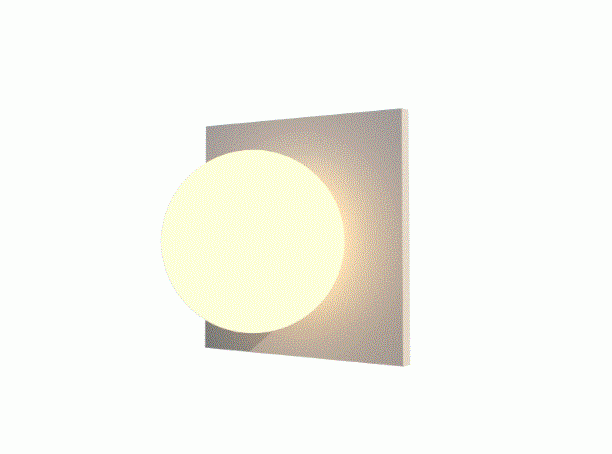 Arandela Fox Lustres Orb Madeira e Vidro 1L G9 300x300x150mm AR84