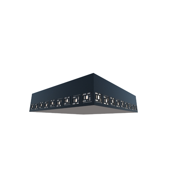 Plafon Fox Lustres Laser Madeira e Acrílico 3L E27 150x400x400mm P19