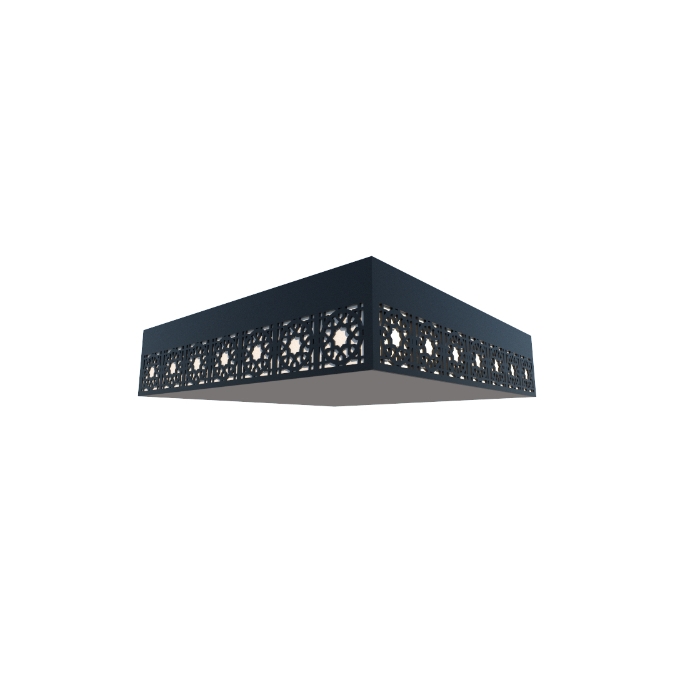 Plafon Fox Lustres Laser Madeira e Acrílico 3L E27 150x400x400mm P22
