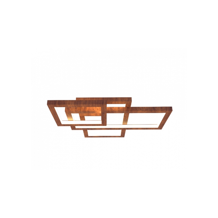 Plafon Fox Lustres Quadrado Madeira 106 watts 3000K 150x1200x1200mm P33-C