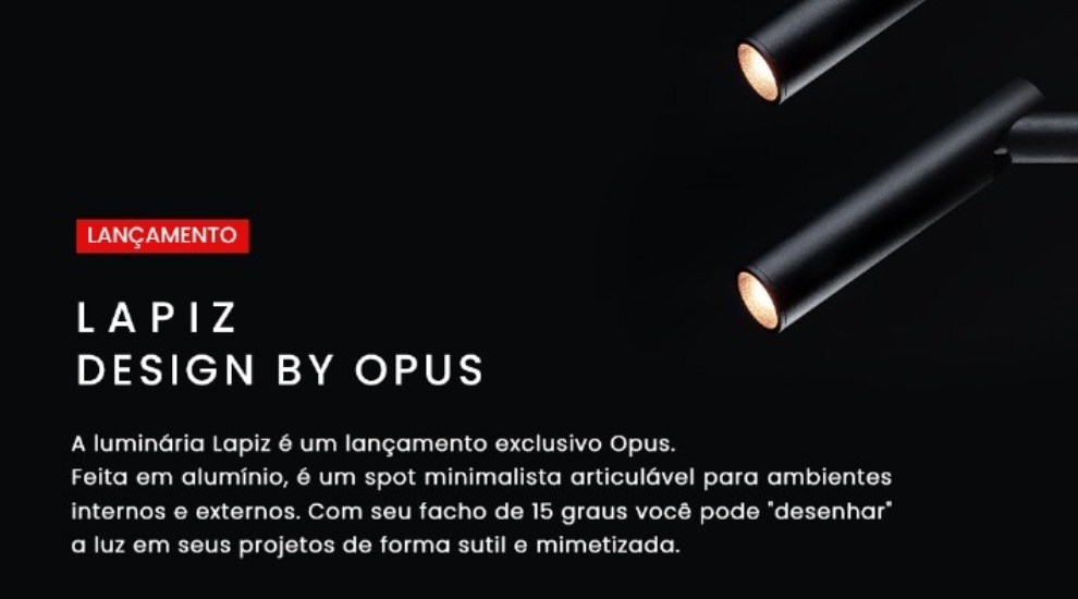 Spot Direcional Opus LED Lapiz 2 watts 15° IP65 Branco 2700K 60 Lúmens Ø16x83mm OPS 85704