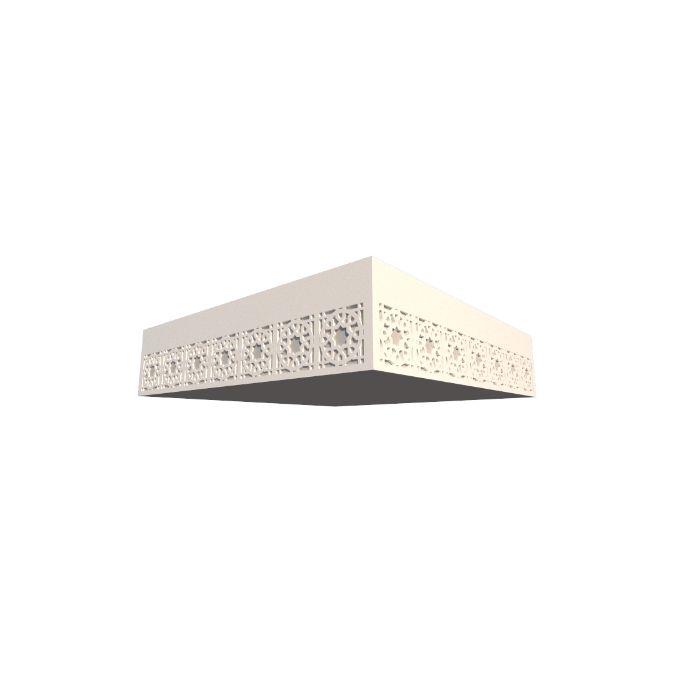 Plafon Fox Lustres Laser Madeira e Acrílico 5L E27 150x600x600mm P24
