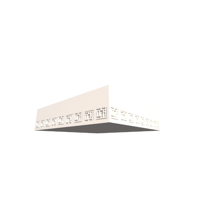 Plafon Fox Lustres Laser Madeira e Acrílico 5L E27 150x600x600mm P21