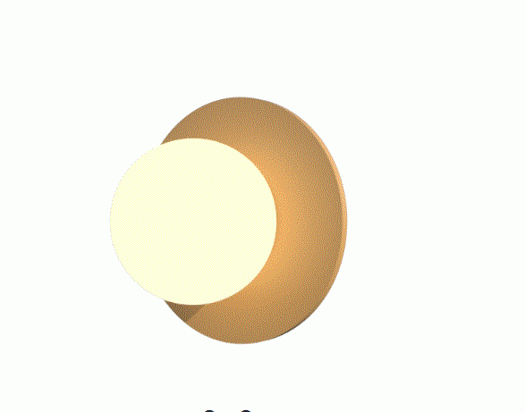 Arandela Fox Lustres Orb Madeira e Vidro 1L G9 Ø200x130mm AR80