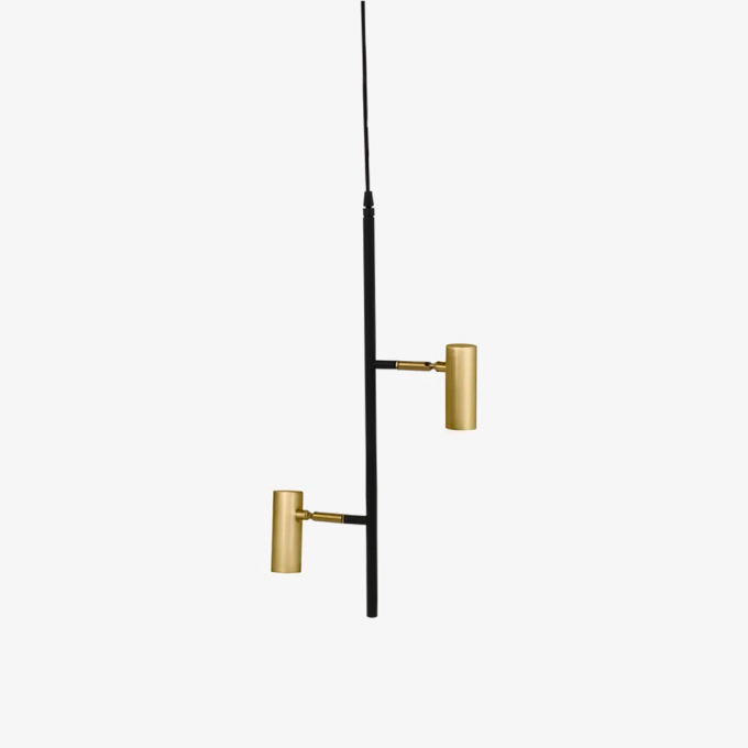 Pendente Golden Art Grayce Vertical 2L GU10 290x560mm T2160V-2PI