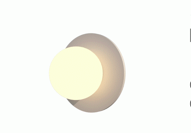 Arandela Fox Lustres Orb Madeira e Vidro 1L G9 Ø200x130mm AR80