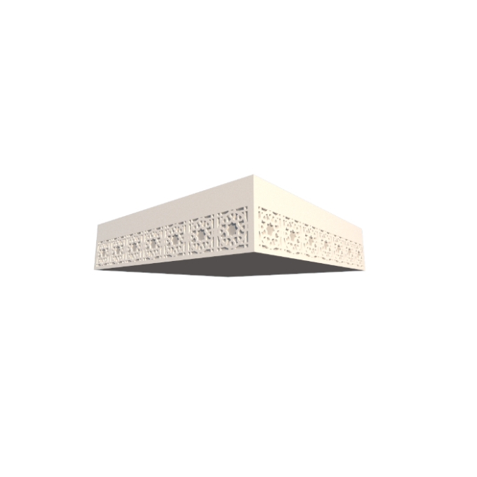 Plafon Fox Lustres Laser Madeira e Acrílico 5L E27 150x600x600mm P24