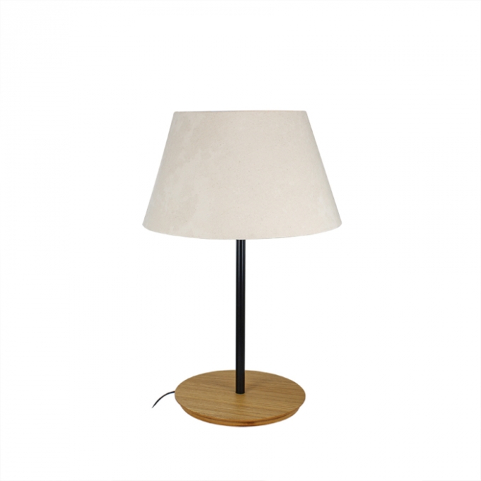 Abajur Fox Lustres Clean Madeira 1L E27 Ø400x560mm 5319
