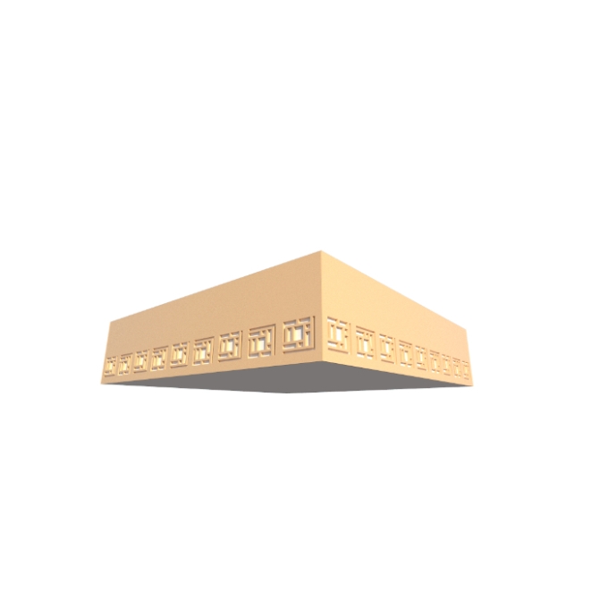 Plafon Fox Lustres Laser Madeira e Acrílico 3L E27 150x400x400mm P19