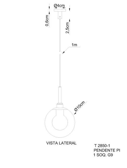 Pendente Golden Art Pi Bola Dupla Transparente Amassada Ø120mm 1L G9 T2851LT