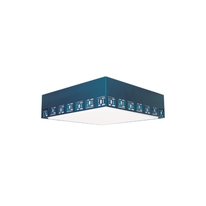 Plafon Fox Lustres Laser Madeira e Acrílico 5L E27 150x600x600mm P21