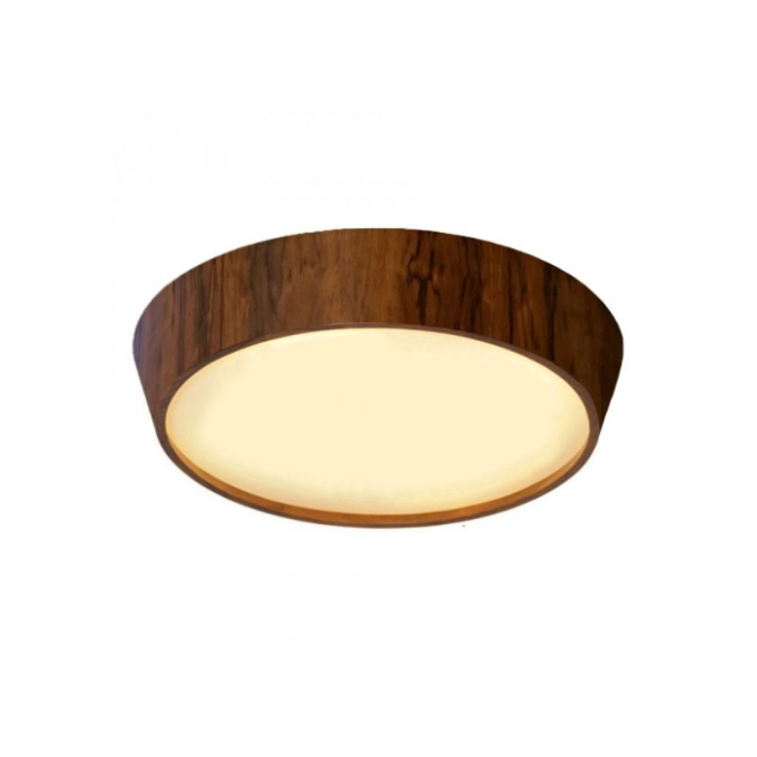Plafon Fox Lustres Cônico Madeira e Acrílico 4L E27 Ø650x150mm P51