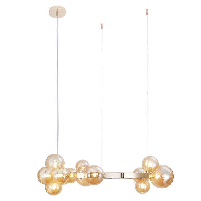 Pendente Casual Light Studioluce Aura Dourado e Champagne 24L G9 Ø1200mm PD1615